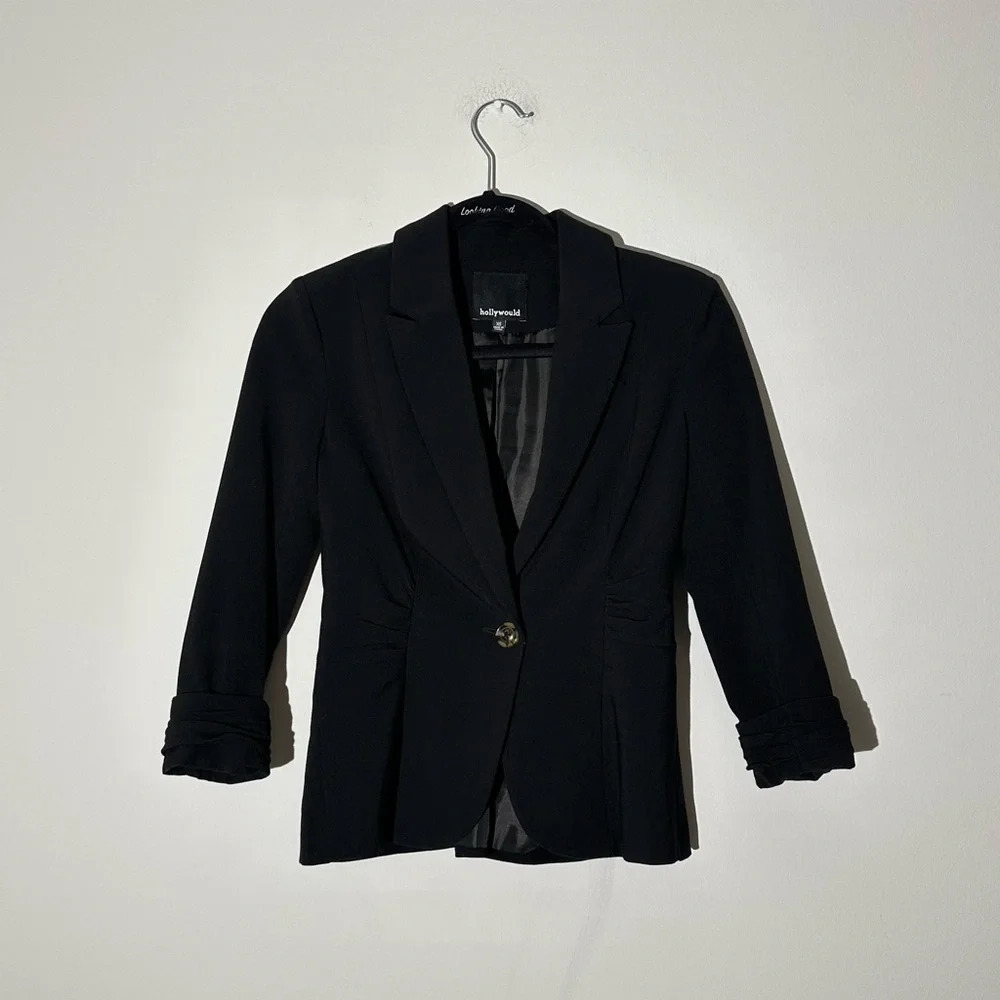 hollywould black blazer size xs